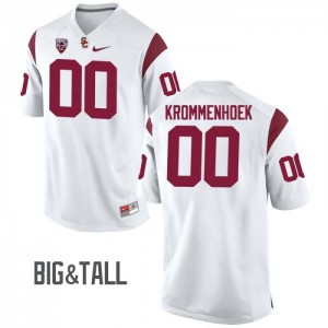#00 Erik Krommenhoek Trojans Men's Big & Tall Football Jersey White