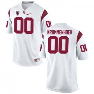 #00 Erik Krommenhoek Trojans Men's College Jerseys White
