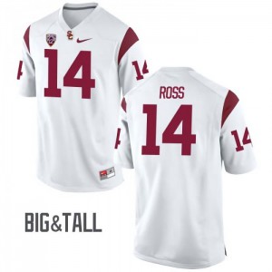 #14 Ykili Ross Trojans Men's Big & Tall Football Jersey White