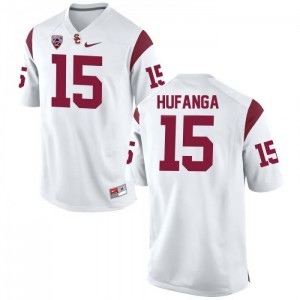 #15 Talanoa Hufanga Trojans Men's Football Jerseys White