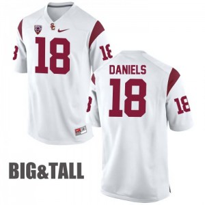 #18 J. T. Daniels Trojans Men's Big & Tall Football Jersey White