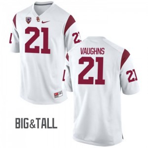 #21 Tyler Vaughns USC Men's Big & Tall Player Jerseys White