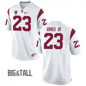 #23 Velus Jones Jr USC Men's Big & Tall Stitch Jersey White