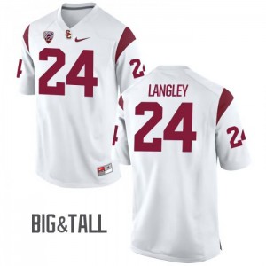 #24 Isaiah Langley USC Men's Big & Tall High School Jersey White