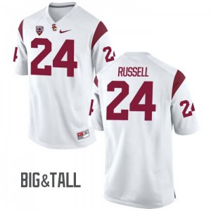 #24 Jake Russell USC Men's Big & Tall Player Jersey White