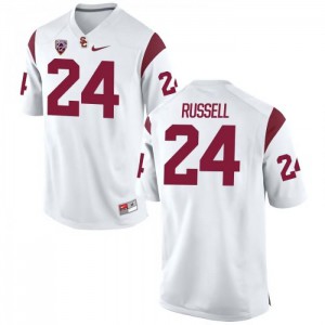 #24 Jake Russell USC Trojans Men's University Jerseys White
