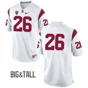 #26 Davonte Nunnery USC Trojans Men's No Name Big & Tall Stitched Jerseys White