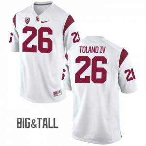#26 James Toland IV Trojans Men's Big & Tall Official Jerseys White