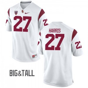 #27 Ajene Harris USC Men's Big & Tall University Jerseys White