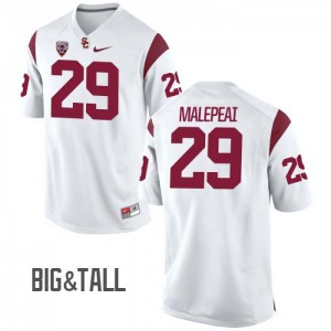 #29 Vavae Malepeai USC Men's Big & Tall High School Jerseys White