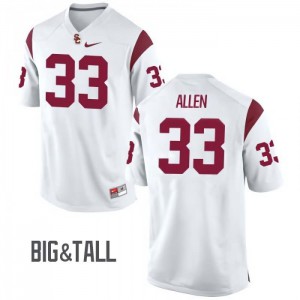 #33 Marcus Allen Trojans Men's Big & Tall Alumni Jersey White
