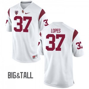 #37 Matt Lopes USC Trojans Men's Big & Tall Stitched Jersey White