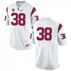 #38 Reid Budrovich USC Men's No Name Stitched Jersey White