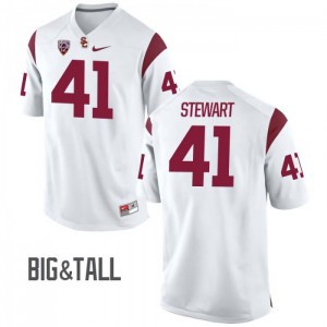 #41 Milo Stewart USC Trojans Men's Big & Tall Alumni Jersey White