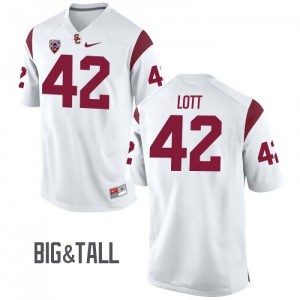 #42 Ronnie Lott USC Men's Big & Tall Alumni Jerseys White