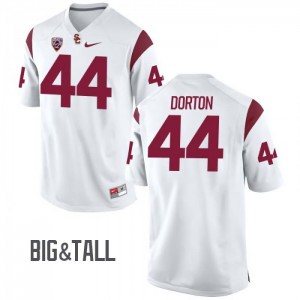#44 Malik Dorton Trojans Men's Big & Tall University Jersey White