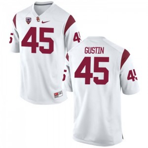 #45 Porter Gustin Trojans Men's Alumni Jerseys White
