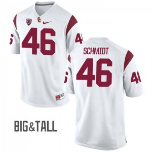 #46 Wyatt Schmidt Trojans Men's Big & Tall Official Jersey White