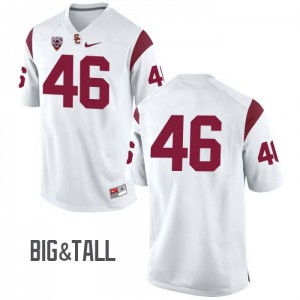 #46 Wyatt Schmidt USC Men's No Name Big & Tall Stitched Jerseys White