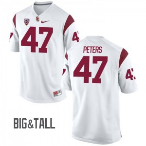 #47 Reuben Peters USC Men's Big & Tall NCAA Jersey White