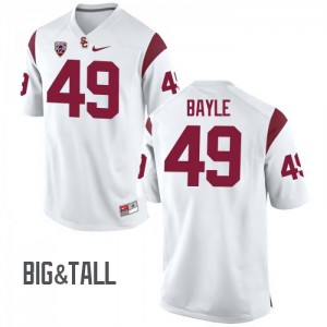 #49 Matt Bayle USC Trojans Men's Big & Tall University Jersey White