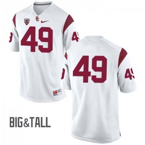 #49 Matt Bayle Trojans Men's No Name Big & Tall University Jerseys White