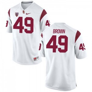 #49 Michael Brown USC Trojans Men's Alumni Jersey White