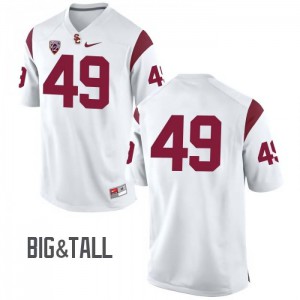 #49 Michael Brown Trojans Men's No Name Big & Tall NCAA Jerseys White