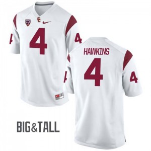 #4 Chris Hawkins Trojans Men's Big & Tall NCAA Jerseys White