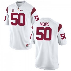 #50 Grant Moore USC Men's Official Jersey White