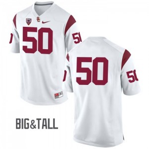#50 Toa Lobendahn USC Men's No Name Big & Tall University Jerseys White