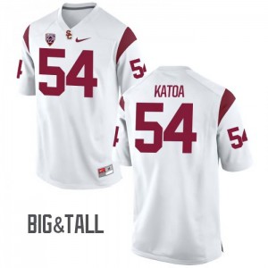 #54 Tayler Katoa Trojans Men's Big & Tall College Jerseys White