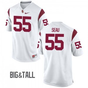 #55 Junior Seau Trojans Men's Big & Tall Player Jerseys White