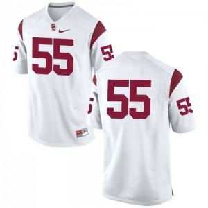 #55 Junior Seau USC Trojans Men's No Name Embroidery Jersey White