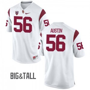 #56 Jordan Austin USC Men's Big & Tall University Jerseys White