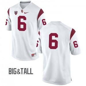 #6 Michael Pittman Jr USC Trojans Men's No Name Big & Tall NCAA Jersey White