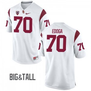 #70 Chuma Edoga USC Men's Big & Tall Football Jerseys White