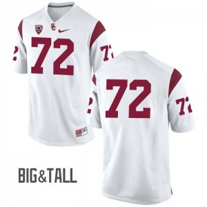 #72 Andrew Vorhees USC Trojans Men's No Name Big & Tall High School Jerseys White