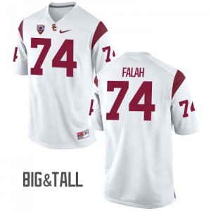 #74 Nico Falah Trojans Men's Big & Tall Player Jerseys White