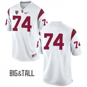 #74 Nico Falah USC Trojans Men's No Name Big & Tall Stitched Jersey White