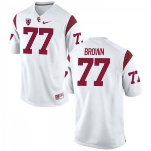 #77 Chris Brown Trojans Men's Alumni Jerseys White