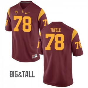 #78 Jay Tufele USC Trojans Men's Big & Tall Player Jerseys Cardinal