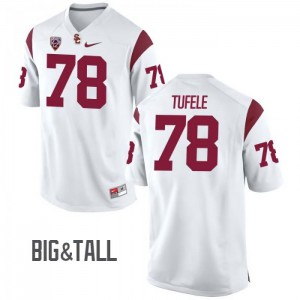 #78 Jay Tufele USC Men's Big & Tall University Jerseys White