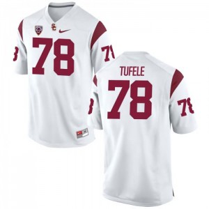 #78 Jay Tufele Trojans Men's Stitched Jerseys White