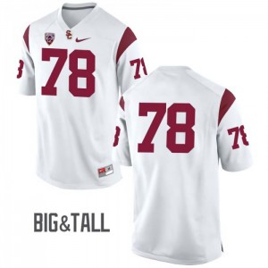 #78 Jay Tufele USC Men's No Name Big & Tall Player Jersey White