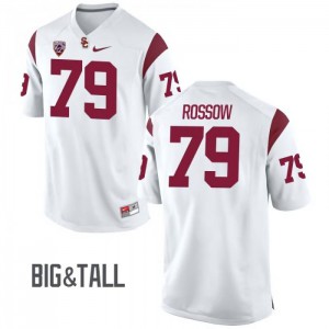 #79 Connor Rossow USC Men's Big & Tall University Jerseys White