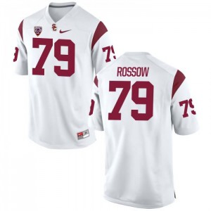 #79 Connor Rossow Trojans Men's Stitched Jerseys White