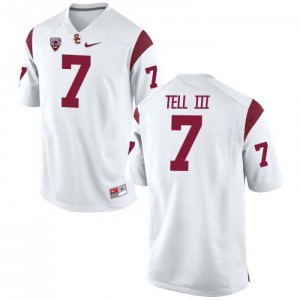 #7 Marvell Tell III USC Men's NCAA Jerseys White