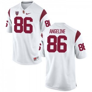 #86 Cary Angeline USC Trojans Men's Stitched Jersey White