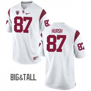 #87 Alec Hursh USC Trojans Men's Big & Tall Official Jersey White
